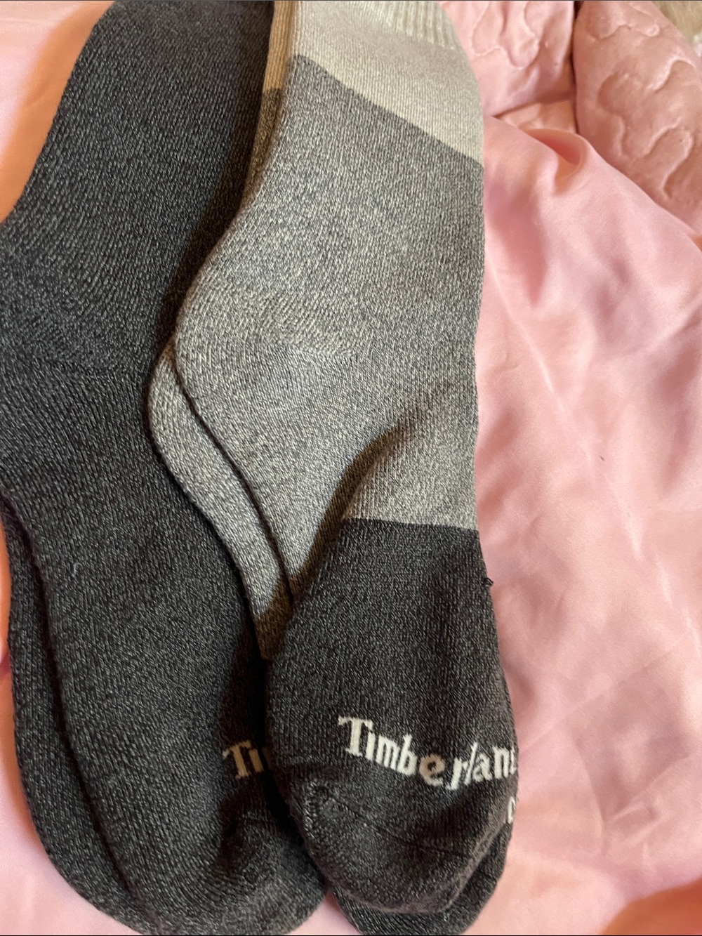 Timberland Black and Gray Men's Crew Socks 2pack
